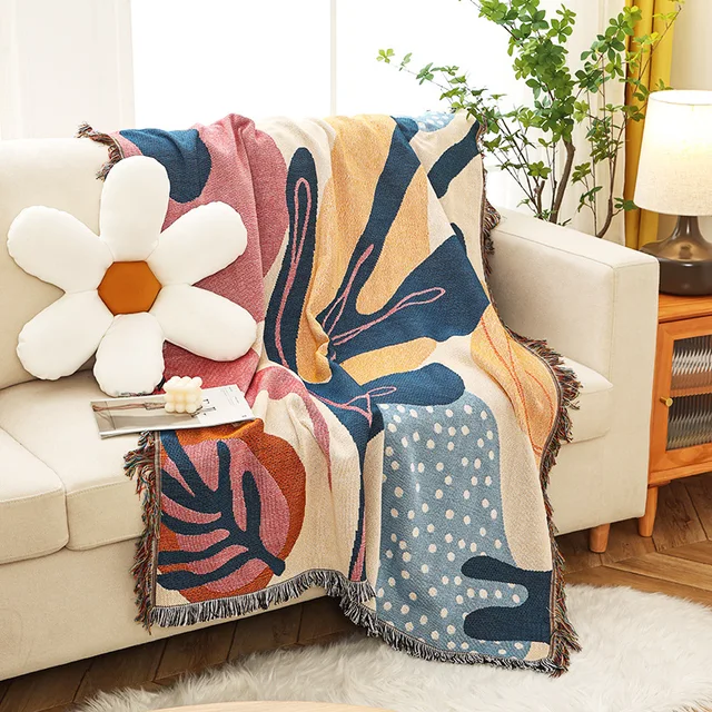 Textile City Ins Alice Plant Patterns Sofa Blanket Outdoor Camping Leisure Blanket Home Decoration Throw Blanket 130x160cm Textile City Ins Alice Plant Patterns Sofa Blanket Outdoor Camping Leisure Blanket Home Decoration Throw Blanket 130x160cm