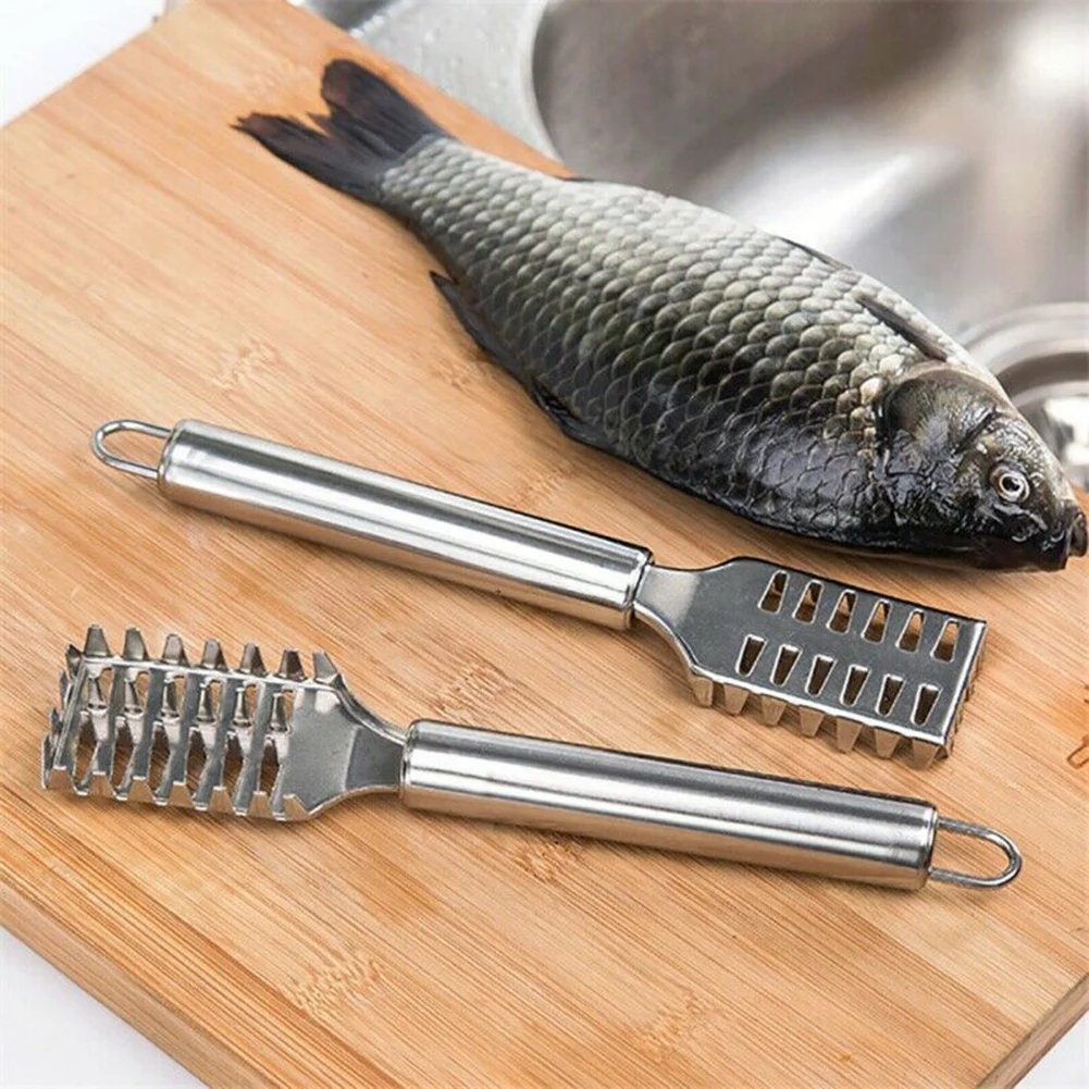 1Pc Fish Scale Remover Stainless Steel Graters Fast Manual Fish Scale  Planer Brush Scraper Cleaning Peeler Kitchen Accessories