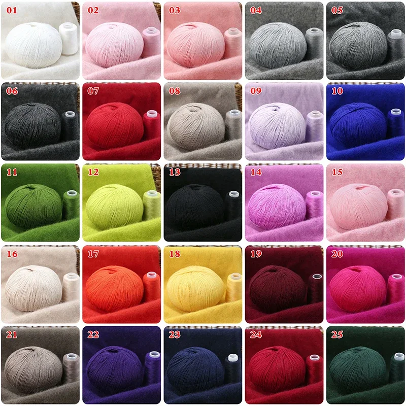 Description Picture 2 of item50g Cashmere Yarn Hand-knitted Thread Yarn Ball Cardigan Hat Sweater Mongolian Soft Cashmere Thread Weaving Knitting Yarns