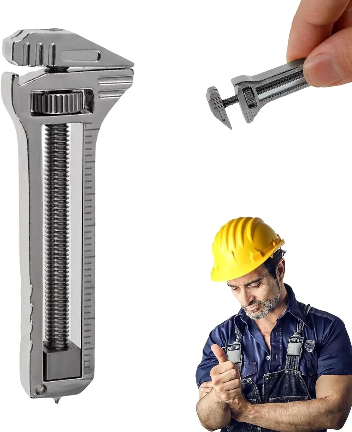Titanium EDC Keychain Multitool with Bottle Opener & Nail Puller - Portable Mini Wrench