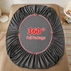 100% Cotton Fitted Bed Sheet With Elastic Band Solid Color Anti-slip Adjustable Mattress Cover For Single Double King Queen Beds 3