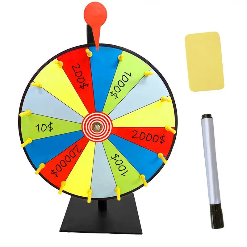 

Spinning Wheel For Prizes Prize Wheel Spin Wheel For Prizes Tabletop Roulette Spinner With Marker And Eraser Carnival Fortune