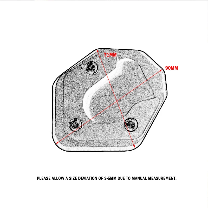 Motorcycle Kickstand Extension Enlarger Pad for Enhanced Stability and Support