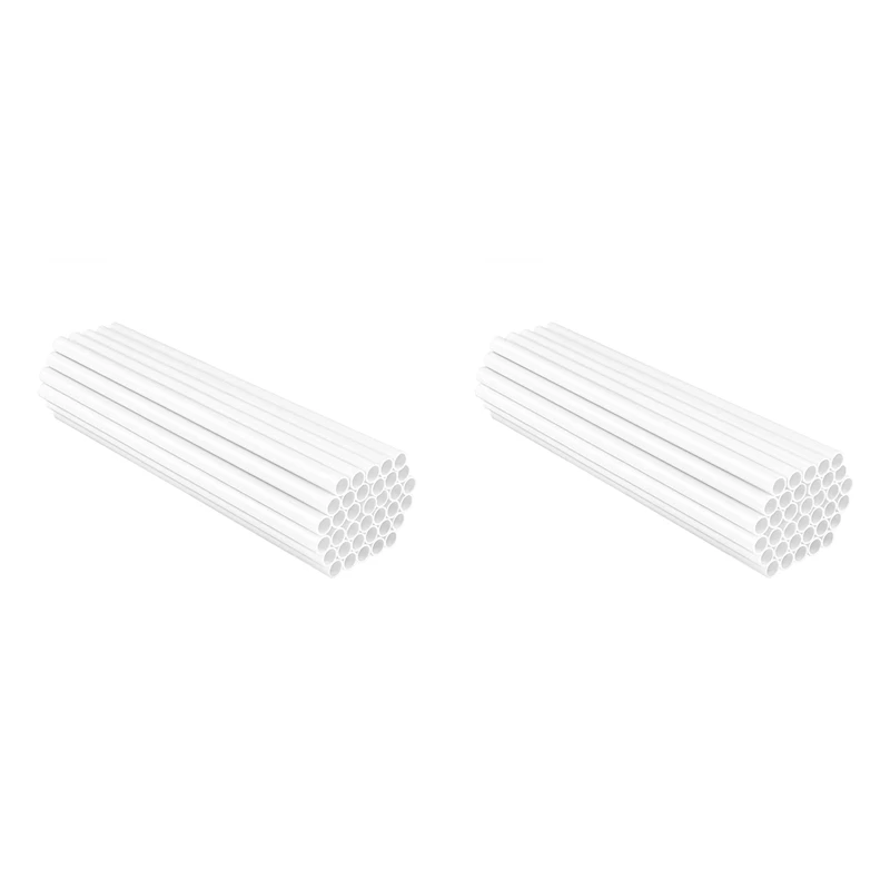 

100 Pieces Plastic White Cake Dowel Rods For Tiered Cake Construction And Stacking (0.4 Inch Diameter 12 Inch Length)