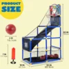Arcade Basketball Game Set with 4 Balls and Hoop for Kids Old Indoor Outdoor Sport Play Basketball Game Toys Gifts for Toddlers 2