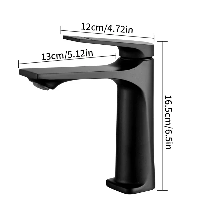 Copper Alloy Bathroom Faucet Anti-Splash Dual Temperature Control Brushed Finish Sink Tap  Basin Anti Splash Faucet With 80cm In