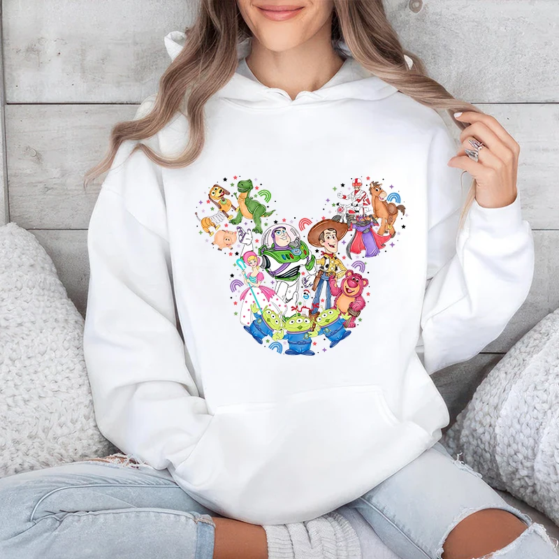 Toy Story Mickey Head Printed Women's Hoodie Loose Sweater Casual Top 5