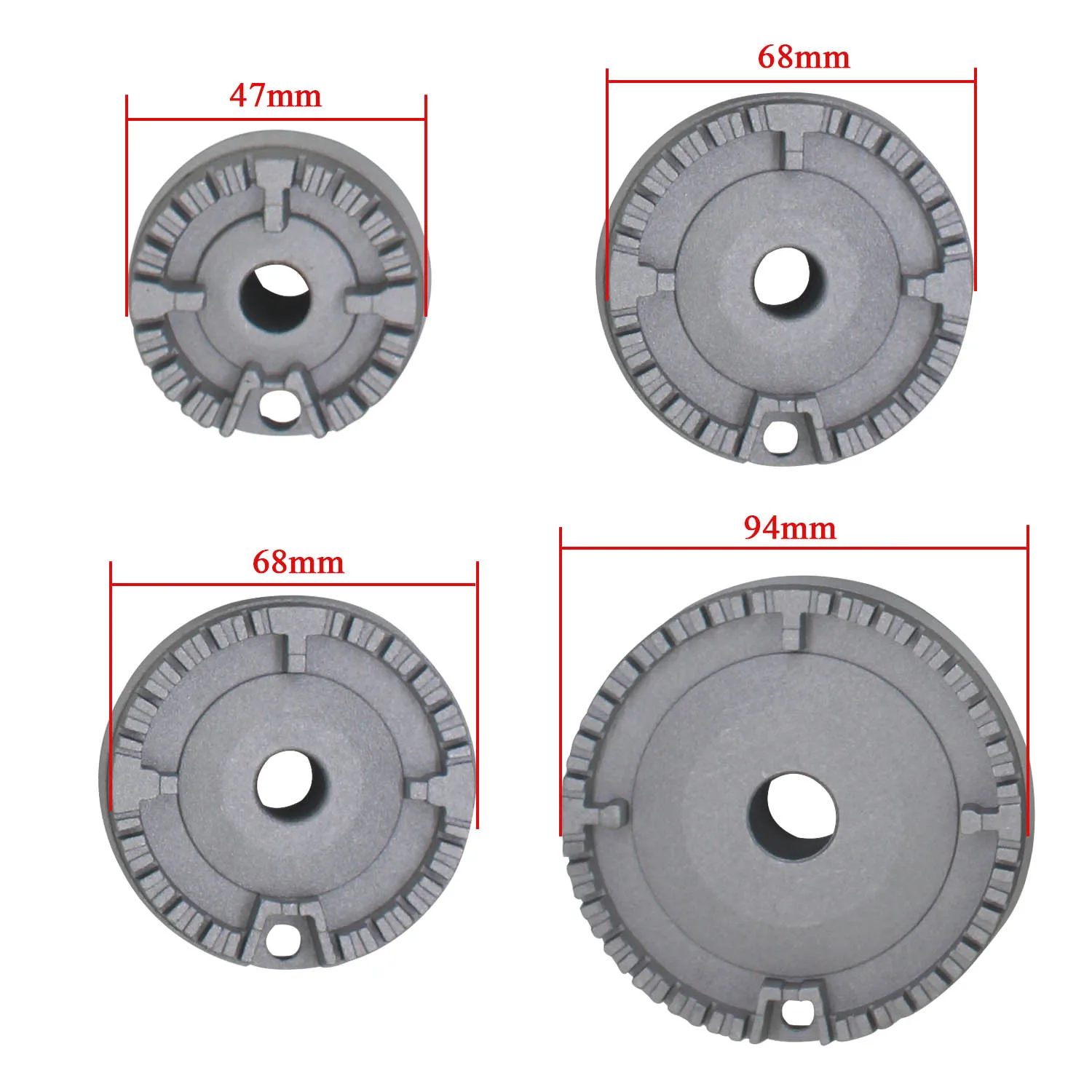Gas Cooker Top Cover Kit Cover Universal Cooker & Oven Hob Gas Burner Crown & Flame Cap