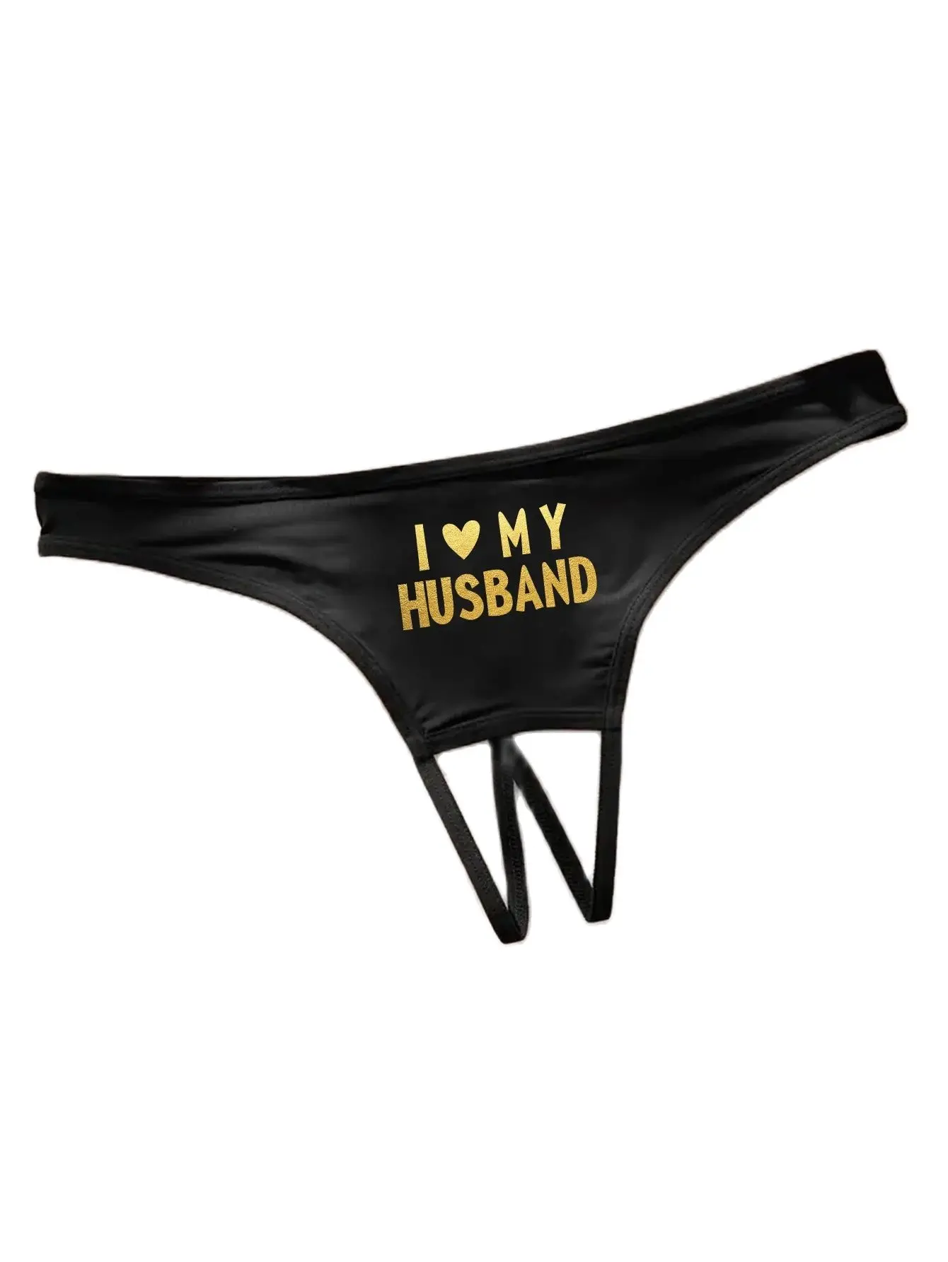 Women Sexy Panties Crotch Opening Thong with I Love My Husband Prints Briefs Intimates Lingerie S M L XL women panties,female underwear