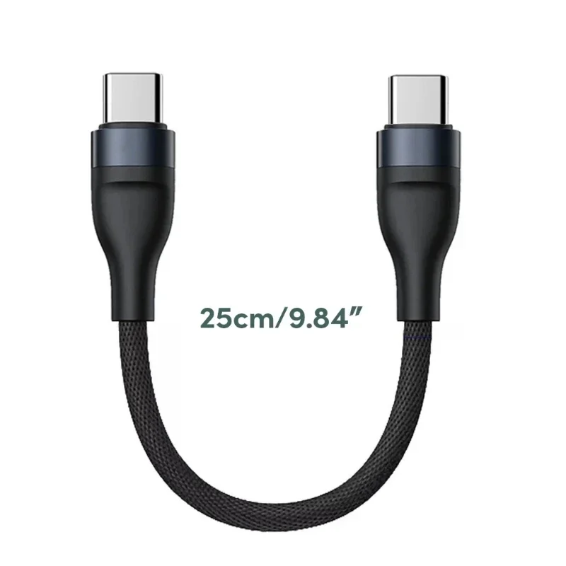 รูปสินค้า สายชาร์จ USB-C 2 เส้น ชาร์จเร็ว 2 เท่า สายสั้นพกพาสะดวก