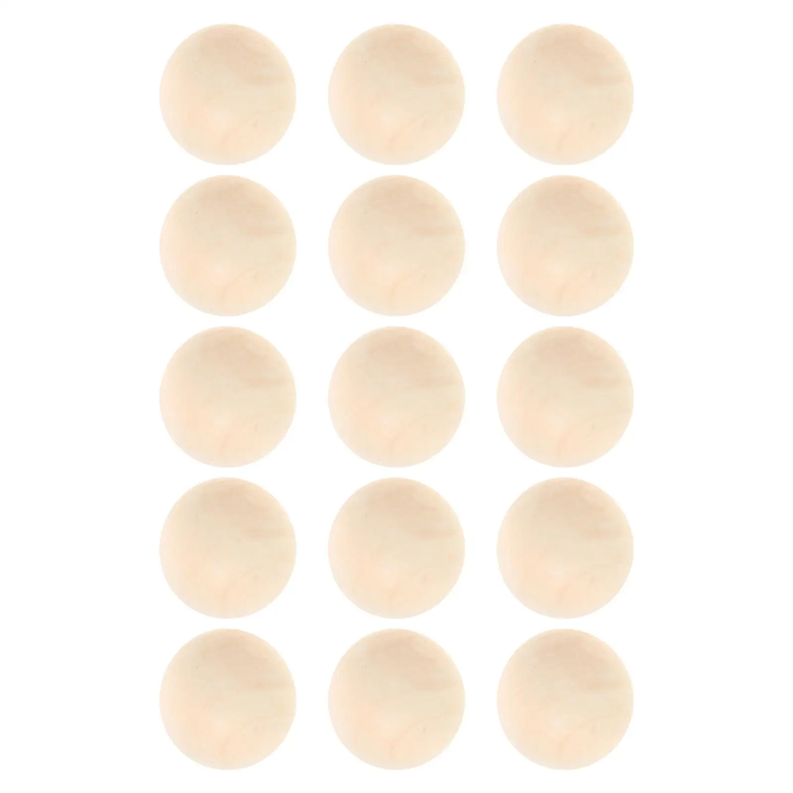 15Pcs Wooden Hockey Balls Hardwood Nonbounce Stability Standard Size 5cm Training Equipment Sports Game Supplies Floor Play Gear
