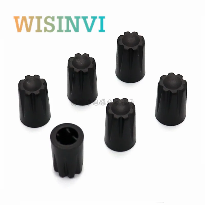Description Picture 3 of item10PCS Plastic Knob Cap Diameter 12mm Height 18mm Potentiometer Encoder Knob Without Indication Mark D Inner Hole 6MM