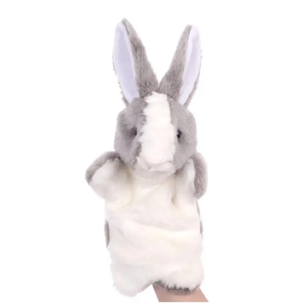 Stuffed Animal Bunny Hand Puppet Cute Plush Rabbit Soft Finger Puppet Cartoon Children DIY