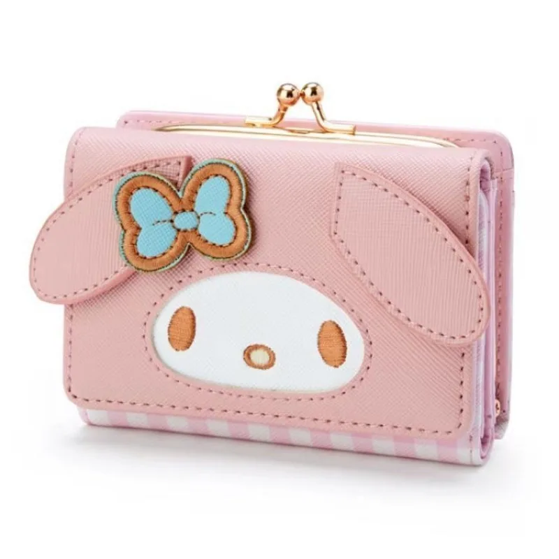 

Sanrio My Melody Wallet Kawaii Cinnamoroll Hello Kitty Kuromi Bag Casual Fashion PU Leather Wallet Cute Card Bags Birthday Gifts