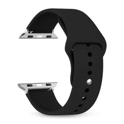 Premium Silicone Watch Strap - Elegant & Durable Bracelet Replacement for 38mm 40mm 41mm (Black)