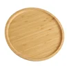 Trays Serving Tray 20*5*30cm Easy To Clean For Fruit Pizza Round Wooden Serving Tray Tableware Stand Food Tray 3