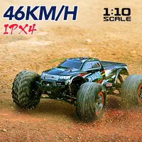 JTY Toys 1:10 RC Trucks 46km/h Dual Motor High Speed Remote Control Buggy Truck 4WD Bigfoot Climbing Off-Road Car Waterproof 1