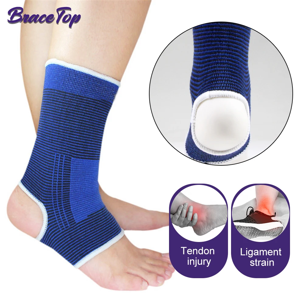 BraceTop 1 쌍 전문 탄성 니트 발목 지원 밴드 발목 중괄호 발목 염좌 스포츠 보호 신발 발목 치료Ankle