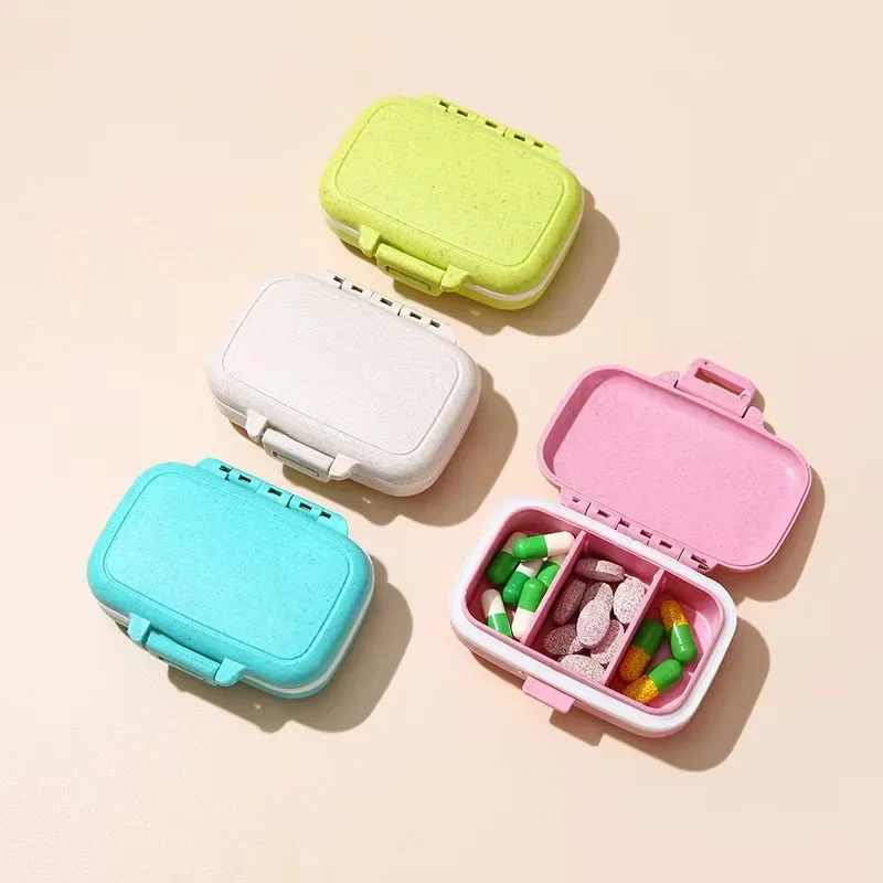 Compact Pill Organizer with 3 Compartments - Portable Medicine Storage & Dispenser