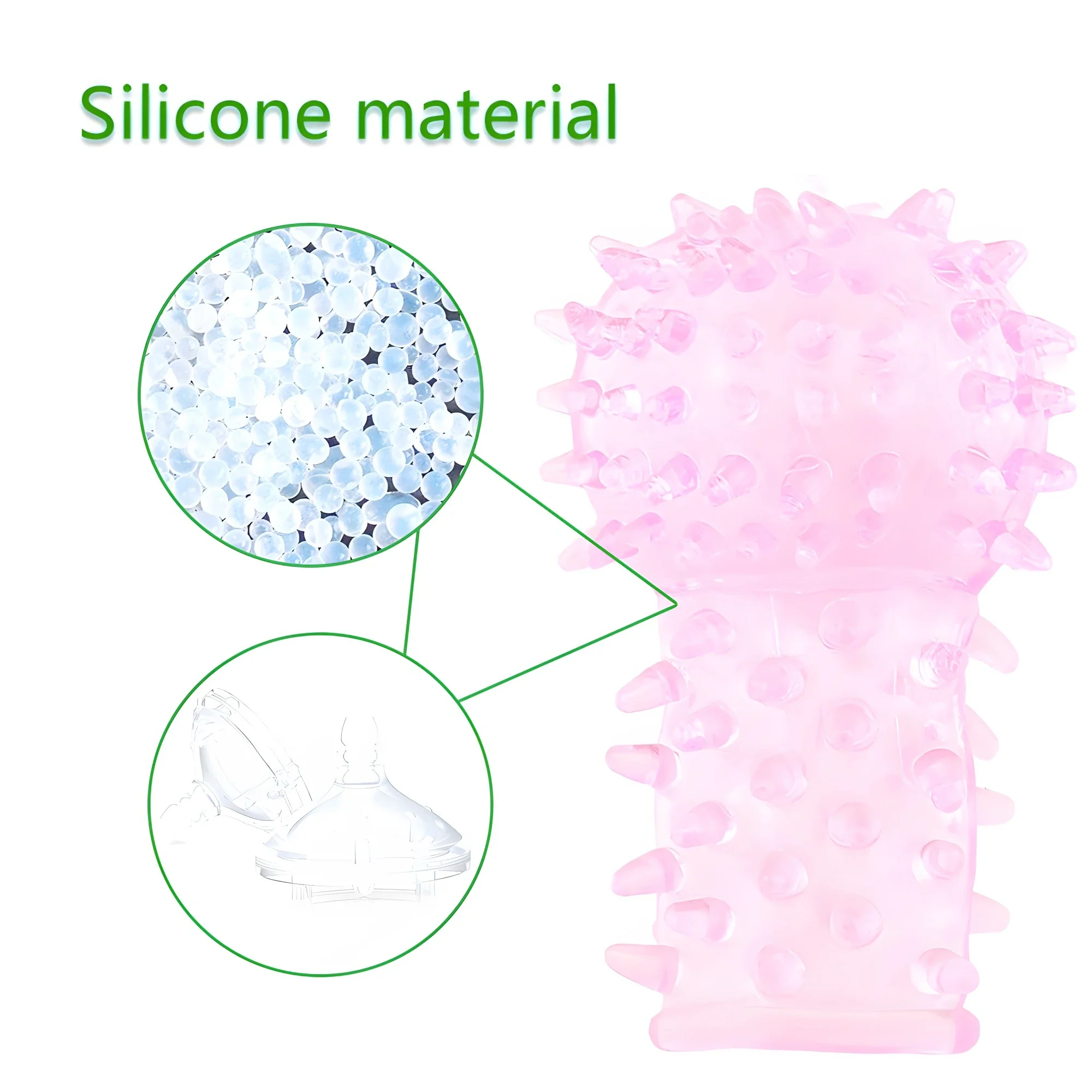 Sex Toy Couples Silicone Sex Finger Cots Tooth Bumps Multi-Angle Stimulation G-spot Finger Extension Massage Vaginal Orgasm