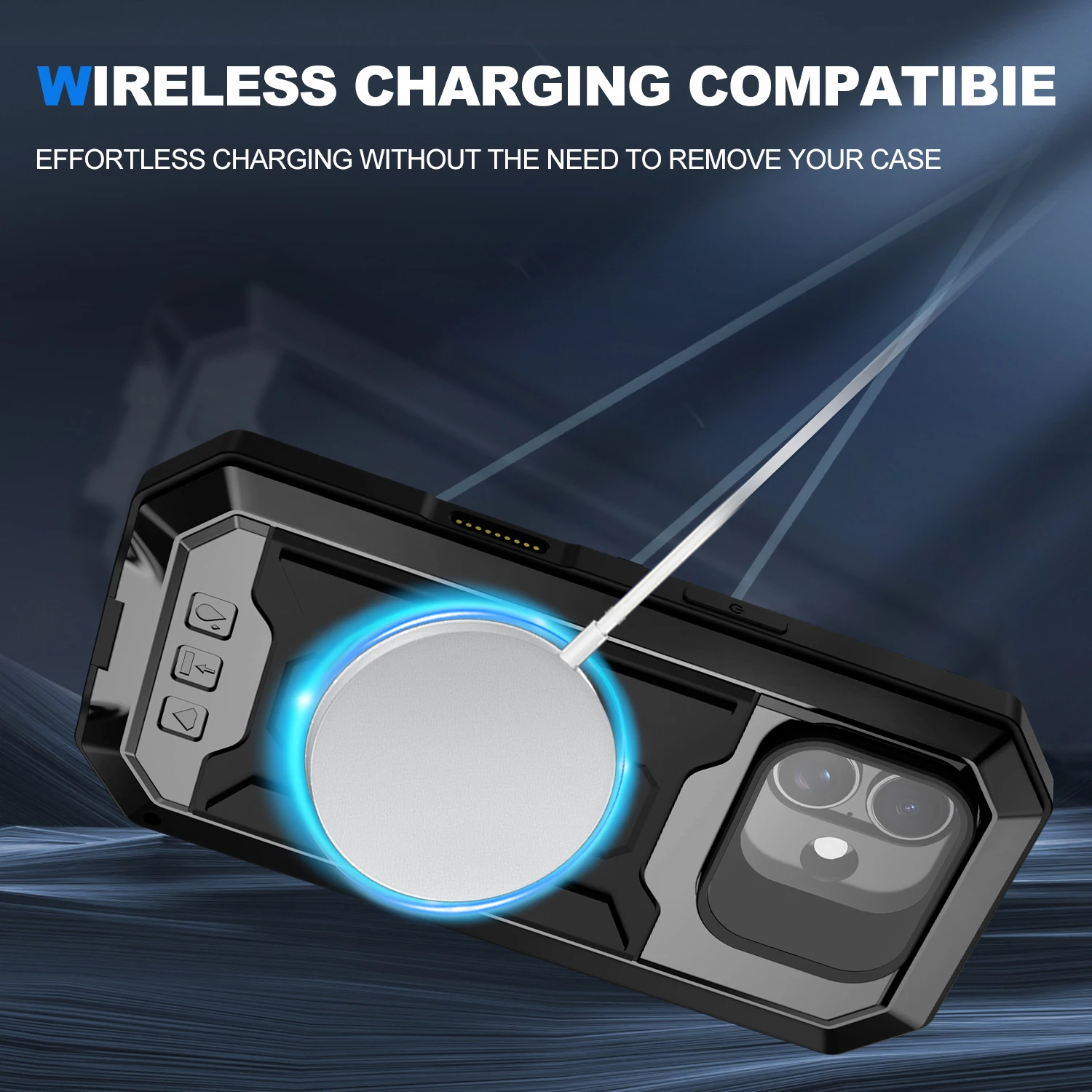Rugged Metal Shockproof Phone Case with Screen Protector and Stand