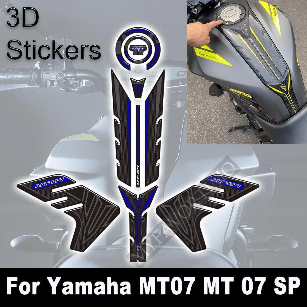 

For Yamaha MT 07 MT07 MT-07 SP Side Fuel Tank pad Tank Pads Protector Stickers Decal Gas Knee Grip Traction Pad Tankpad