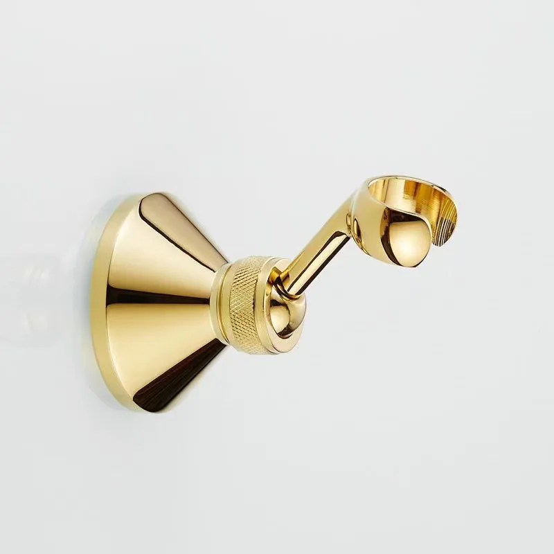 Shower Mounting Brackets Gold Brass Swivel Handheld Shower Holder Head Seat Rack Bathroom Parts Bath Accessories