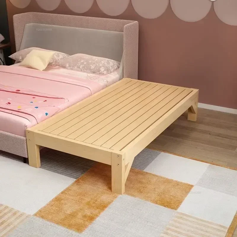 Дитячі ліжка з масиву дерева з огородженням Багатофункціональні ліжка для зрощування дитячих домашніх меблів Розширене ліжко для хлопчиків і дівчаток