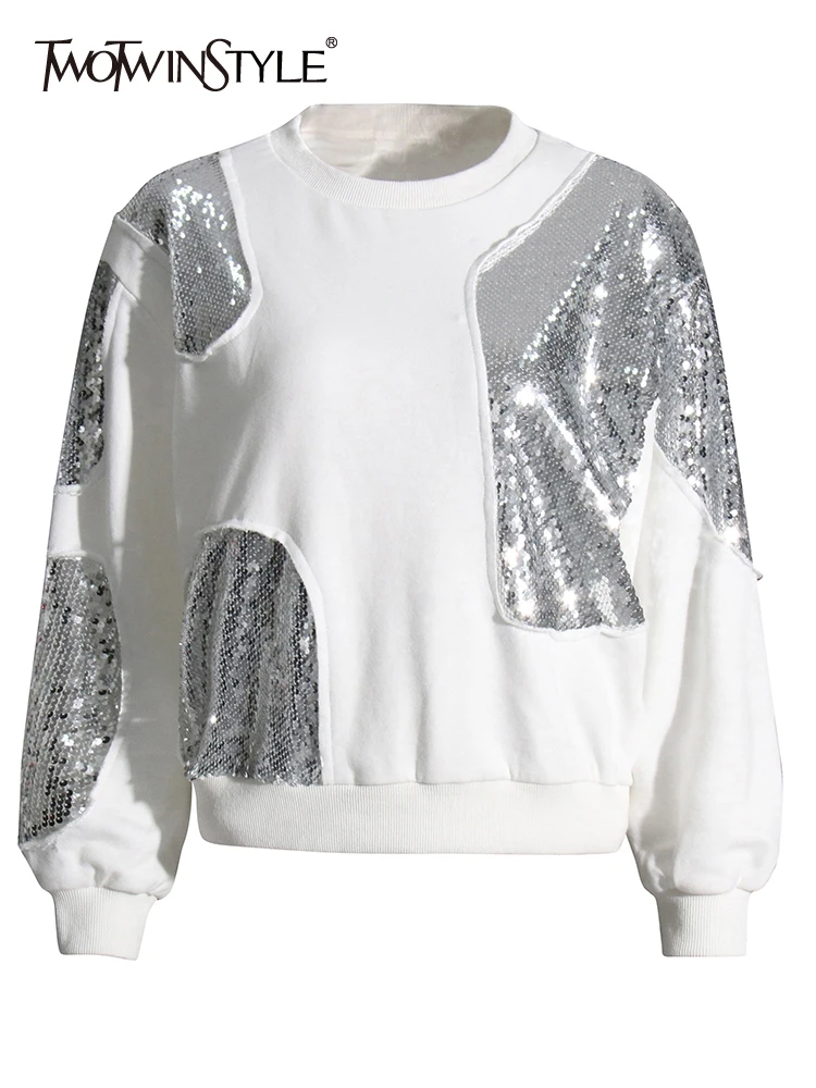 Sequin Sweatshirt Women Clothing Hoodies Sweatshirts Casual