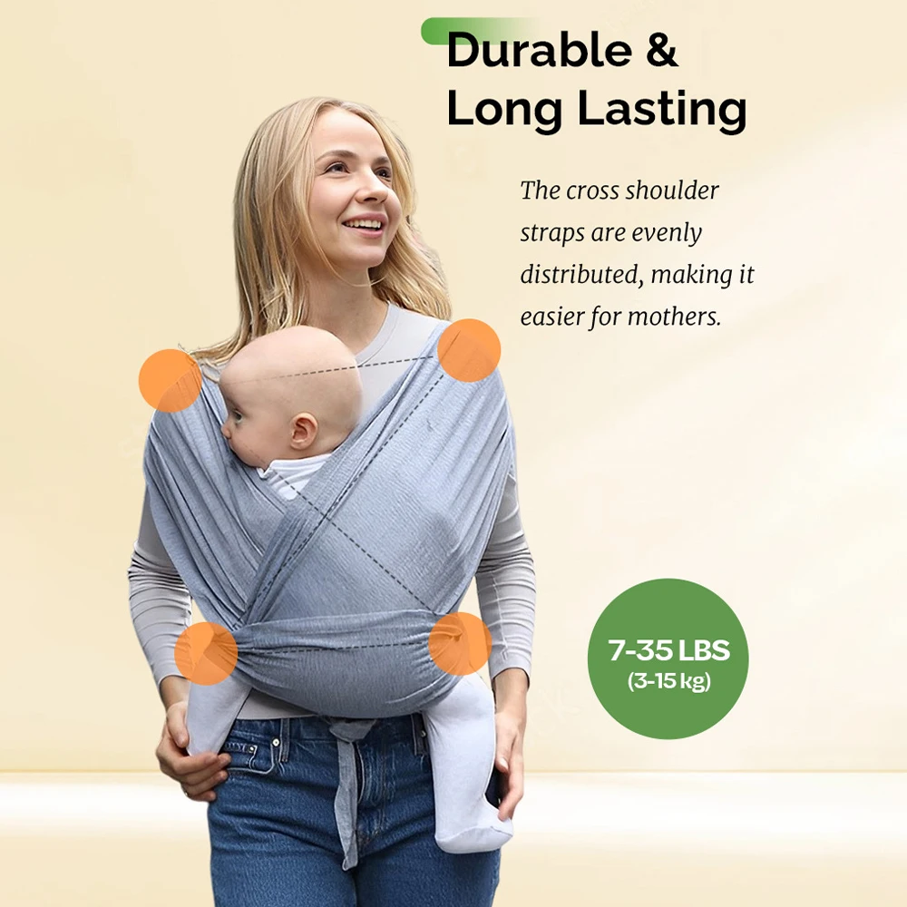 Baby Wrap Carrier Infant Carrier Breathable Baby Sling Lightweight Hand Free Sling Wrap Newborn infant carrier sling