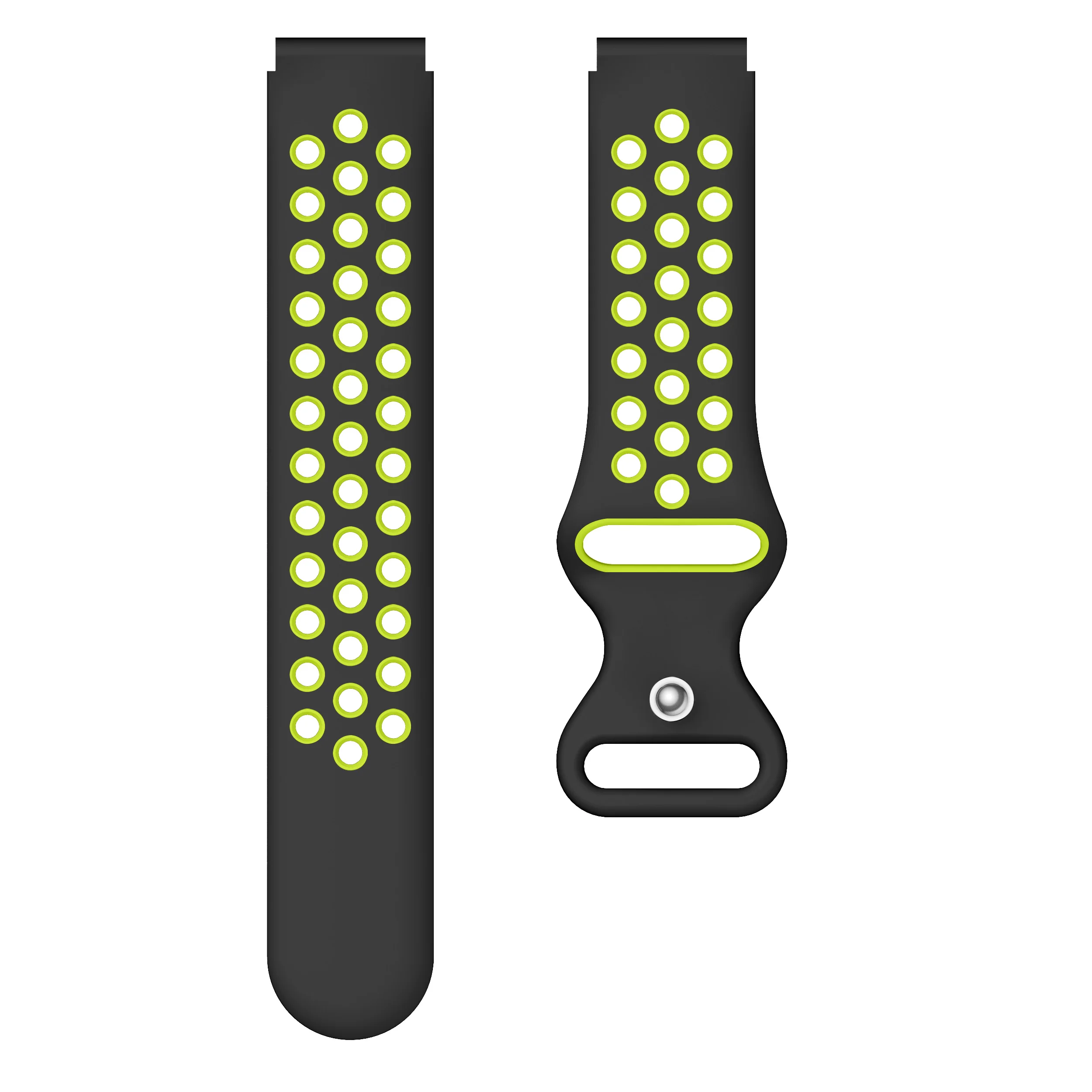 Sporty 18mm Breathable 8-Shaped Buckle Watch Strap