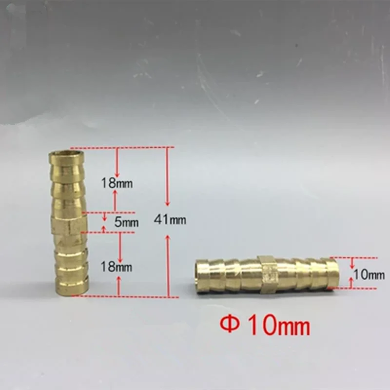 Brass Multi-Size Straight Hose Pipe Fitting Connector