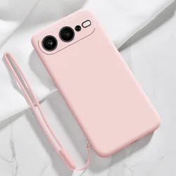 Liquid Silicone Phone Case with Hand Strap - Enhanced Durability and Grip - Honor 90Pro (Pink)