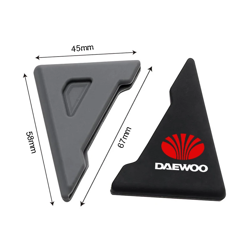 2Pcs Silicone Car Front Door Corner Anti-Collision Protector Cover Anti-Scratch Stickers For Daewoo Espero Nexia Matiz Lanos Car