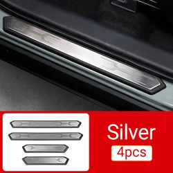 Premium Car Door Sill Scuff Plate Covers - Stylish Welcome Pedal Trim Accessories (4PCS)