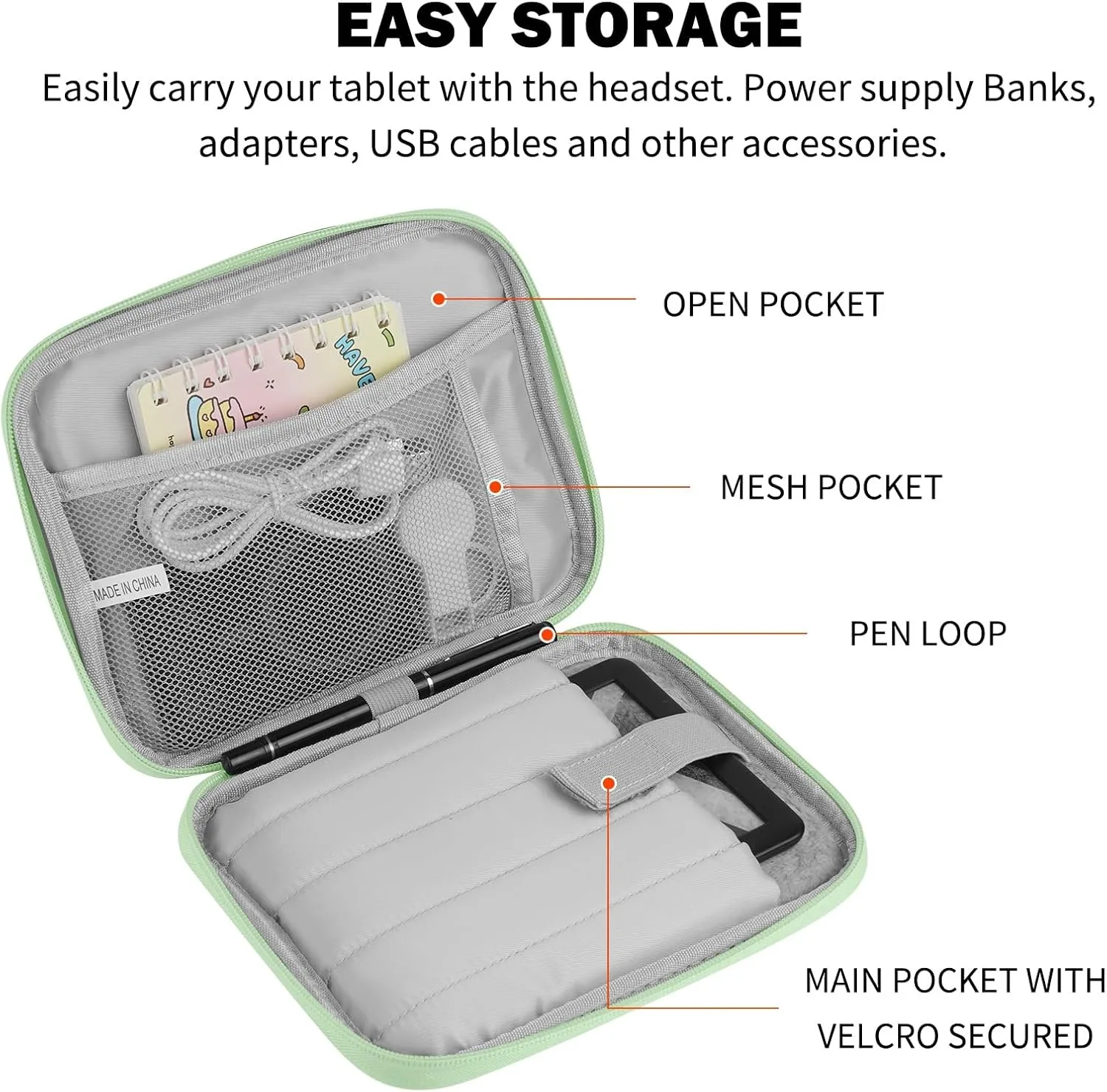 Shockproof Soft Tablet Sleeve with Dual-Way Zippers