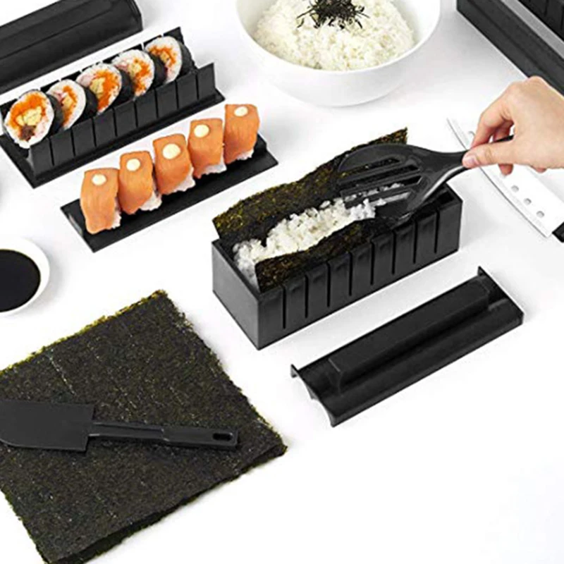 Sushi Mold Sushi Maker Sushi Rolling Tool Sushi Tools 10 Piece Kitchenware Sushi Tool Set DIY Mold Set Sushi Mold 10 Piece