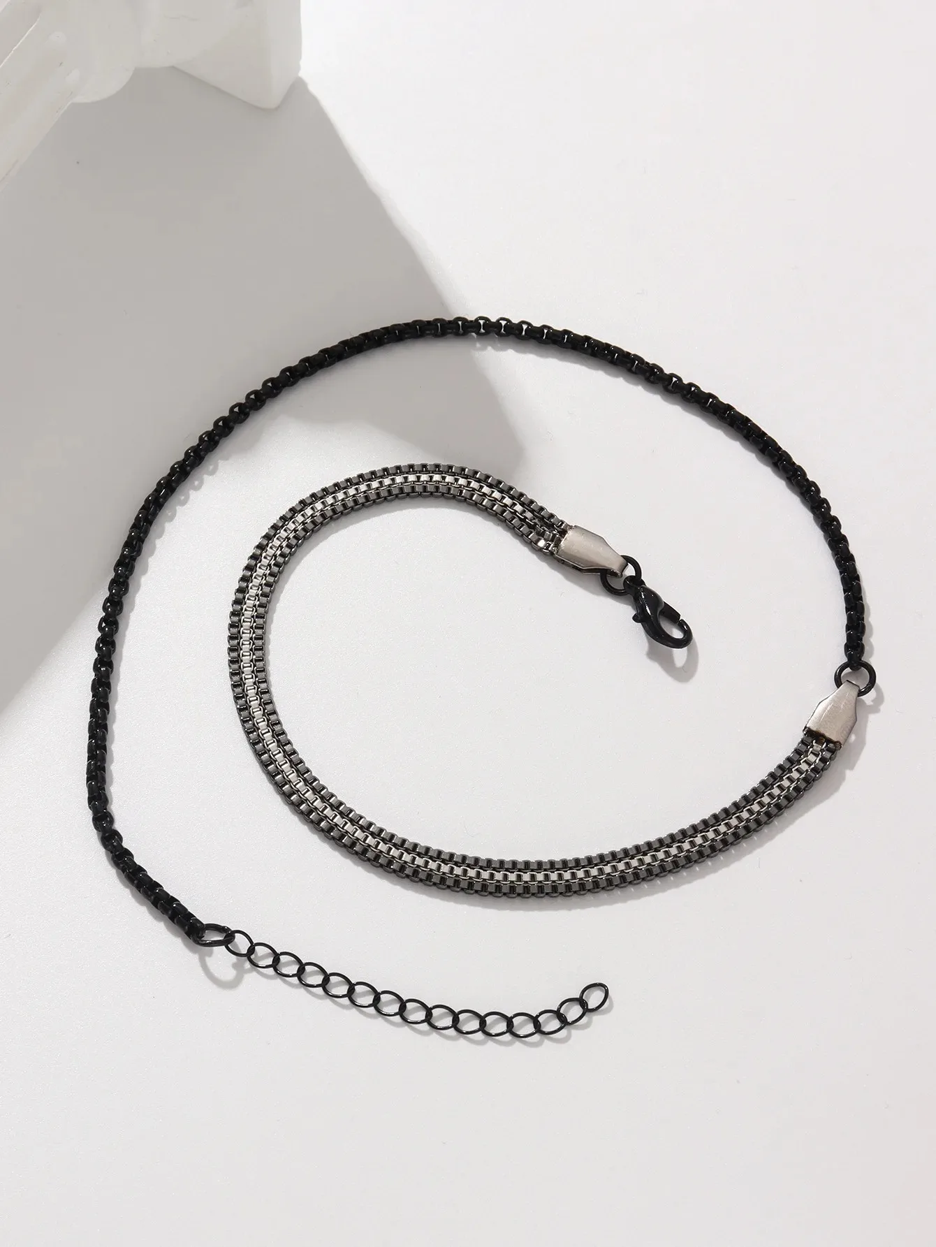 4pcs Men's Chain Bracelets,Stainless Steel Adjustable Box Chain Wristband,Stylish European Male Jewelry Gifts