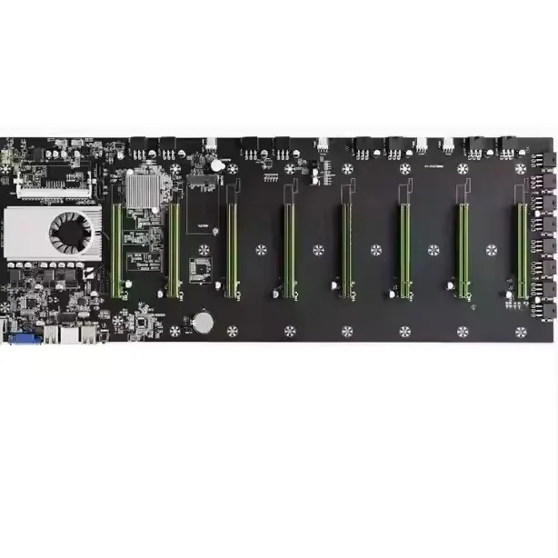 BTC-T37/BTC-S37/BTC-D37 콤보 8 GPU 리그 섀시 마더보드 4팬 CPU PCIE 16X 4포트 USB2.0 DDR3 Sodimm 슬롯 SATA 싱글