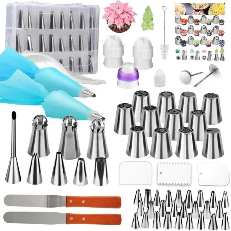 

78PCs/Set Piping Tip Baking Tools Kit Set Piping Nozzle Torch Nozzle reposteria Patisserie confectionery Kitchen Silicone Molds