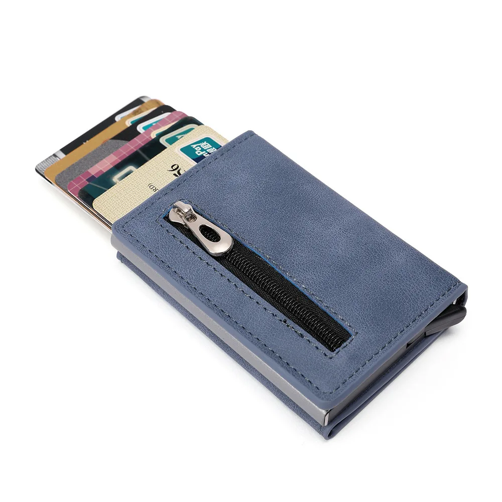 

Leather Wallet Credit Card Holder Rfid Anti-magnetic Short Wallet with Organizer Coin Pocket Bag Money Clips Wallet 2022 New