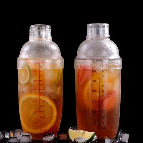 

300Ml - 1000Ml Scale Plastic Cocktail Shaker, Bar Barware Bartender Drinking Game Beer Wine Accessories Kitchen Gadgets