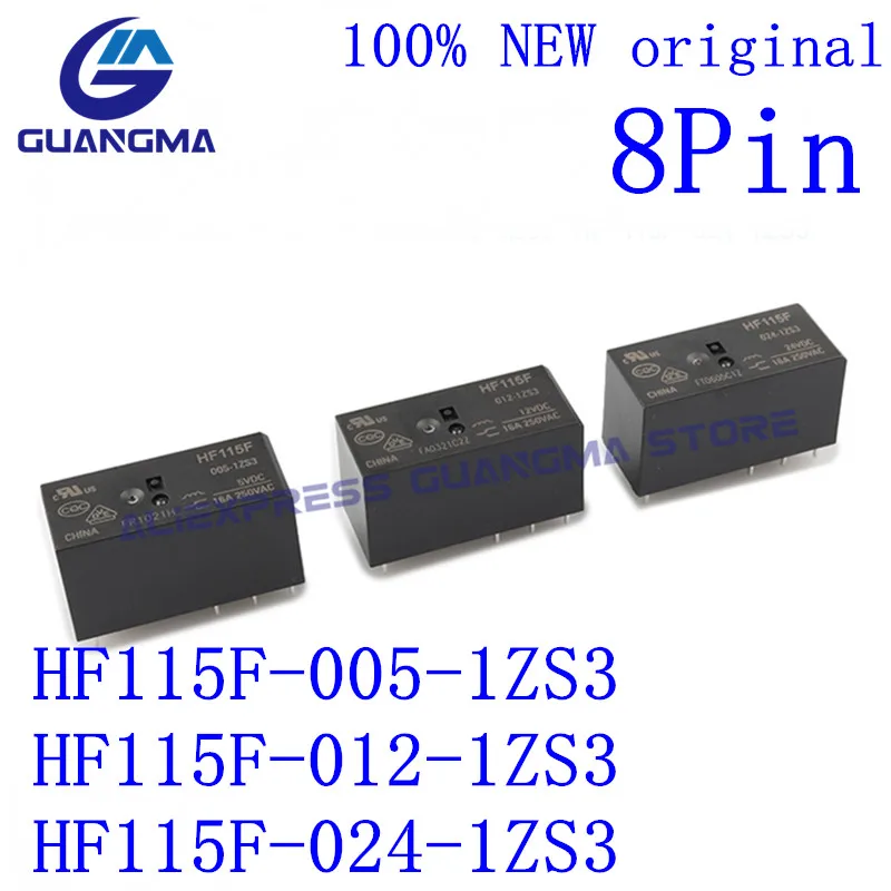 

20PCS Relay HF115F 005-1ZS3 HF115F 012-1ZS3 HF115F 024-1ZS3 16A 250VAC 8pin 5V 12V 24VDC JQC115F HF115F-005 012 024-1ZS3 relays