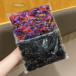 Durable Black Elastic Rubber Bands - Pack of 1000 (1000pcs)