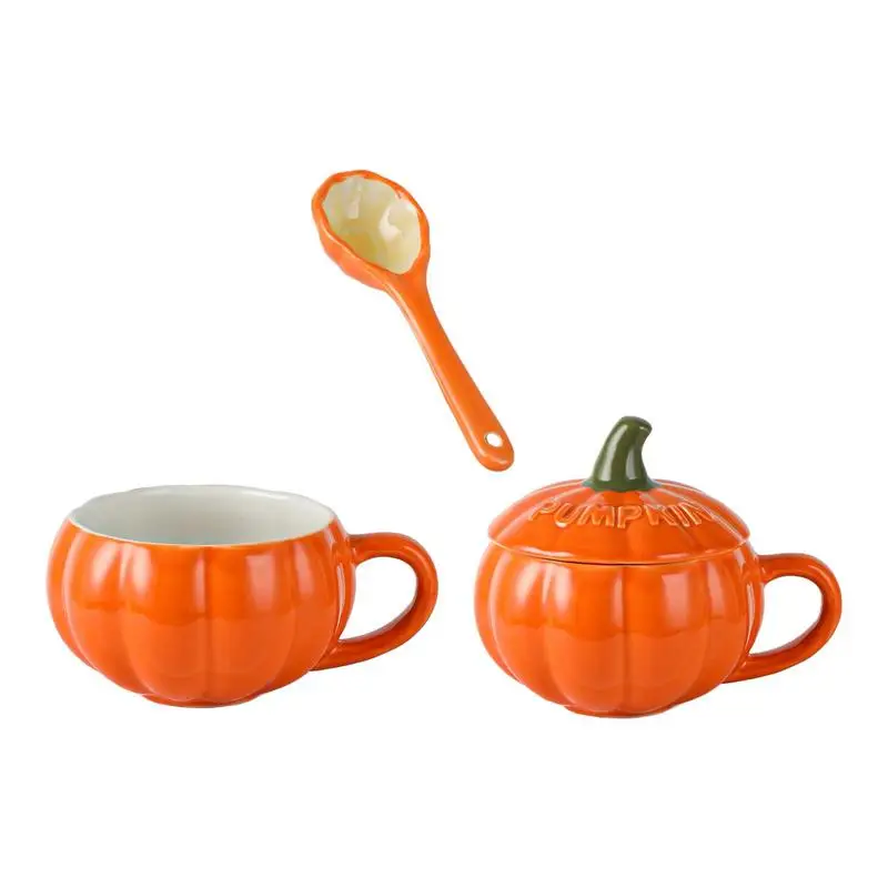 Halloween Pumpkin Cartoon Coffee Mug Pumpkin Cup Cartoon Cup Breakfast Dessert Drinkware Ceramic Mugs