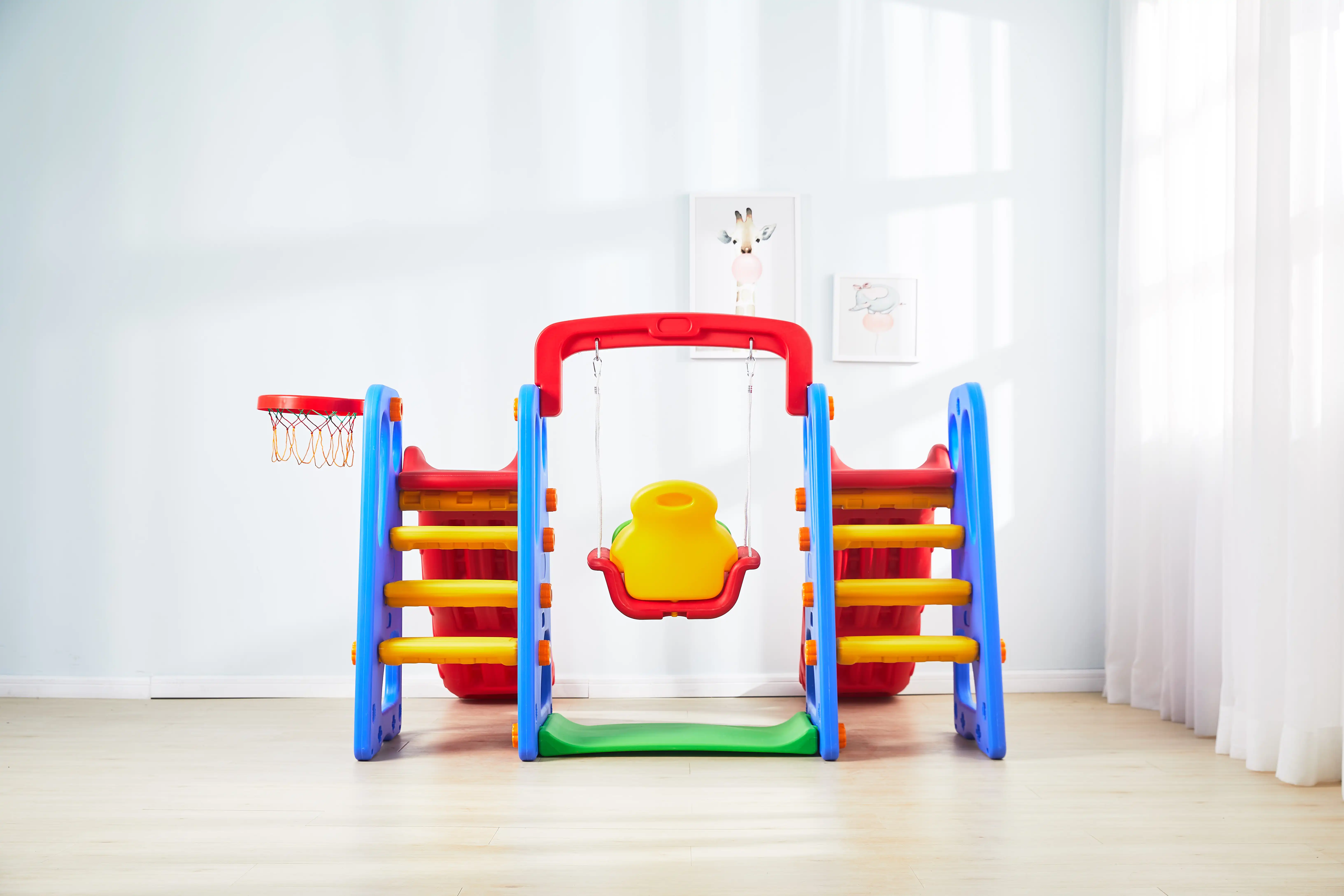High Quality Indoor and Outdoor Multifunctional Double Slide With Swing