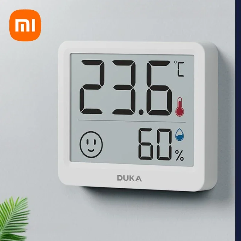 샤오미 DUKA LCD 디지털 온도 습도계, 실내 기상 관측소 센서 미니, 2.5 인치 샤오미 DUKA LCD 디지털 온도 습도계, 실내 기상 관측소 센서 미니, 2.5 인치