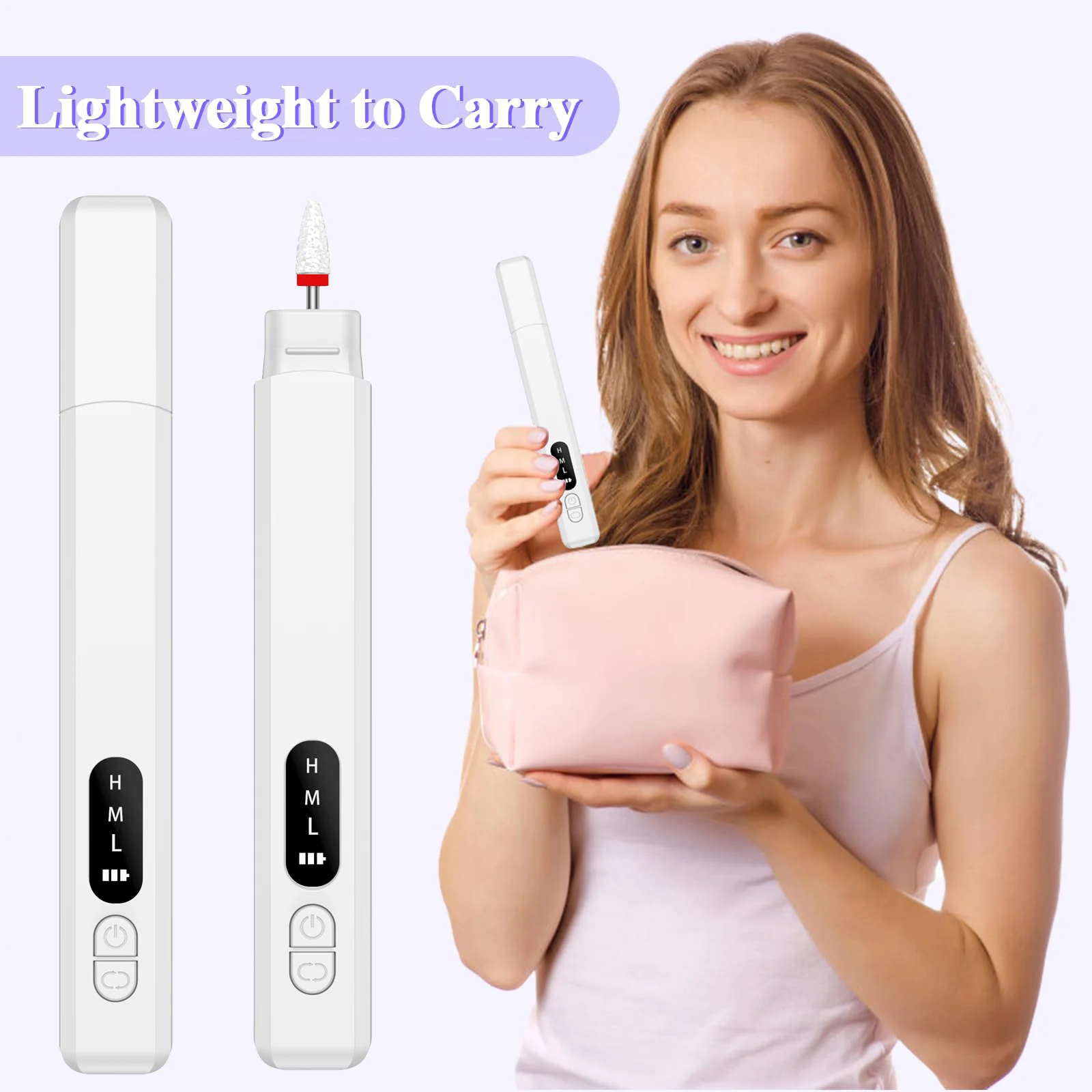 Electric Nail Polisher Drill Bits Professional Nails Grinding Polishing Dead Skin Removal Art Sanding File Pen Manicure Machine 6