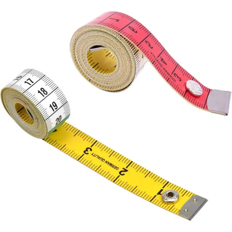 150cm 바디 테이프 측정 양면 부드러운 천 눈금자, 바디 가슴 허리 둘레 재단사 양재 제작용 재봉 테이프