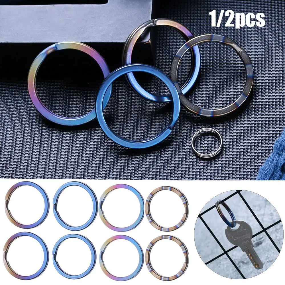 5pcs Titanium Alloy Small Key Ring Hanging Flashlight Hanging Gadget  Multi-purpose Small Circle Pure Titanium Outdoor Key Ring - AliExpress